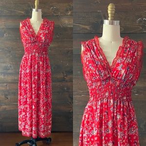 Max Studio NWT red floral maxi dress